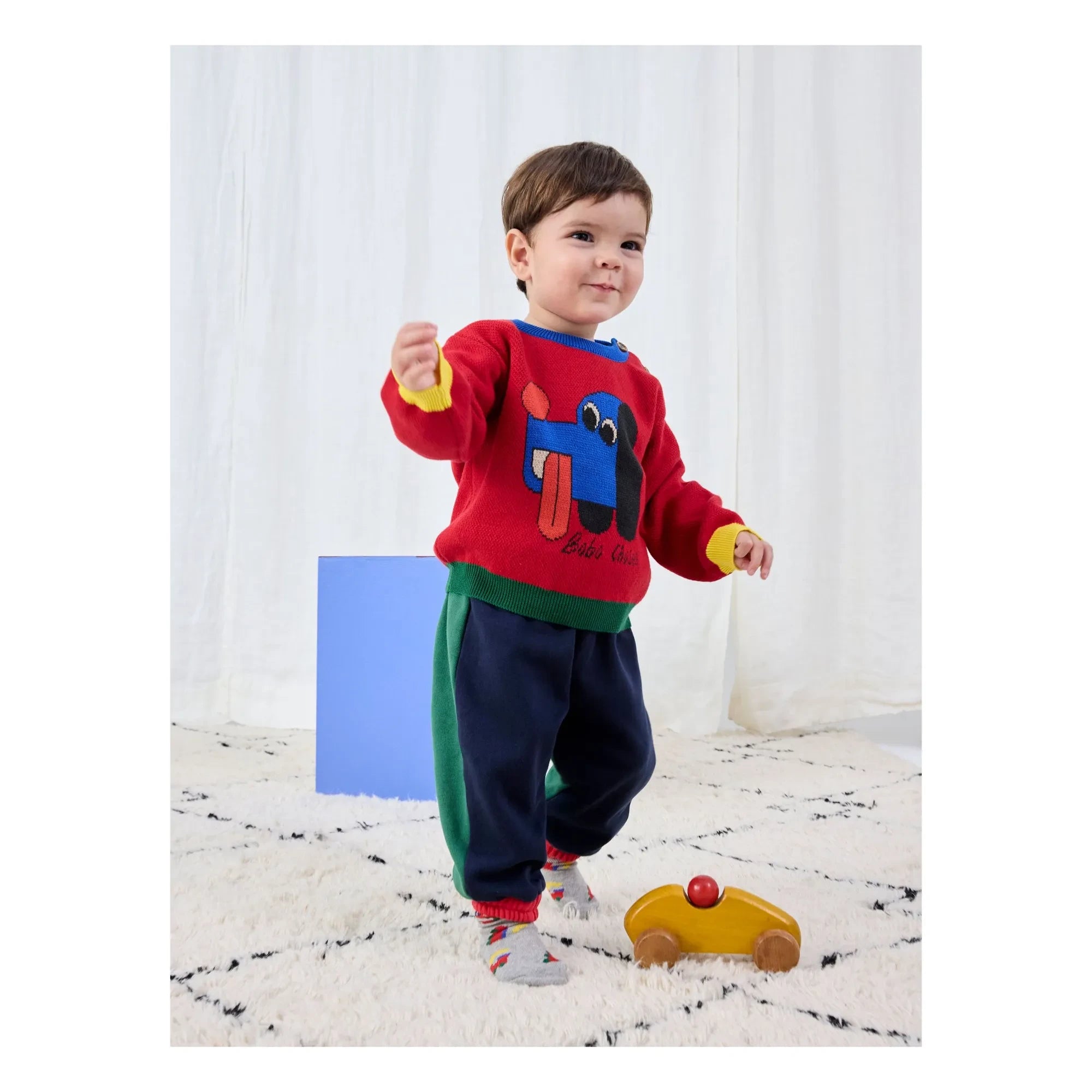 Bobo Choses - Socken aus Bio-Baumwolle mit Zügen | Graumeliert