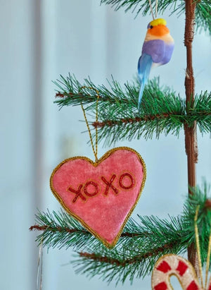 Rice - Xoxo Herz Weihnachtsdekoration | Rosa