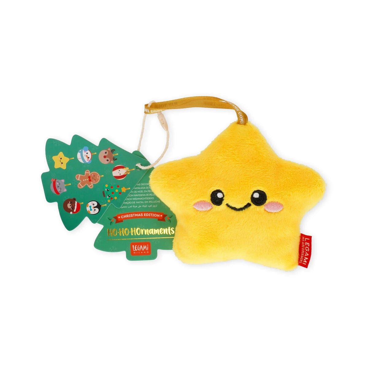 Legami - Plüschspielzeug Weihnachtsdekoration - Stern - Oh-Oh-Ohrnamenti