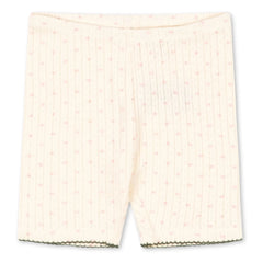 Konges Sløjd - Minnie Hearts Bio-Baumwoll-Radlerhose | Ecru