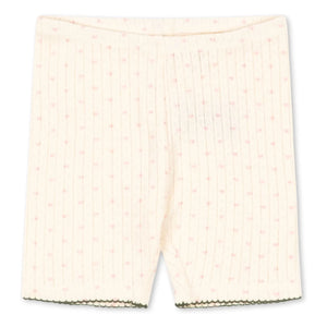 Konges Sløjd - Minnie Hearts Bio-Baumwoll-Radlerhose | Ecru