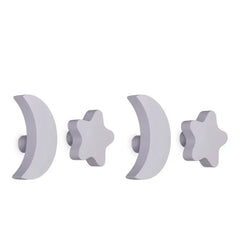 Nofred - Stern- und Mondhaken - 4er-Set | Flieder
