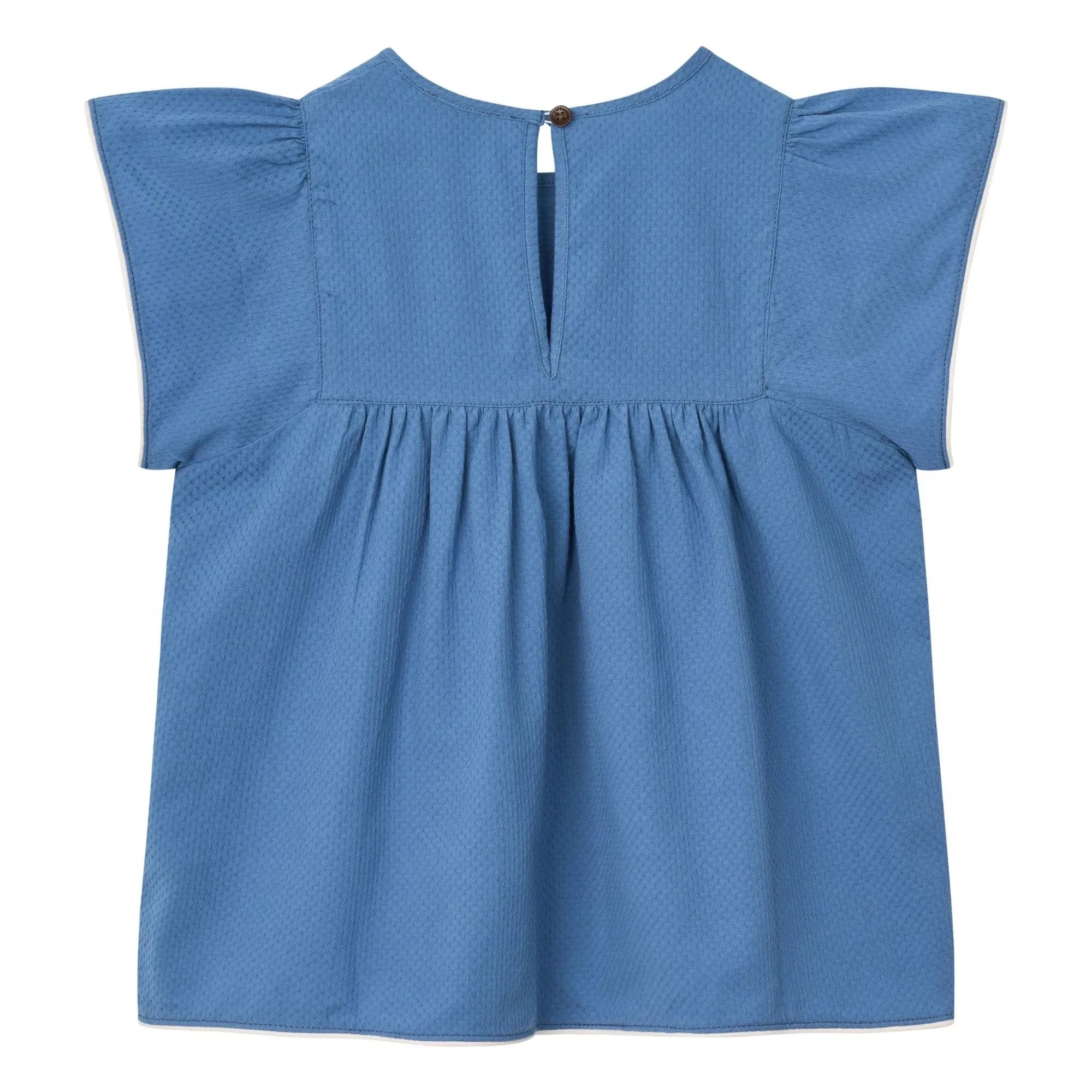 Copenhagen Colors - Bluse mit Troddeln Bio-Baumwolle | Blau