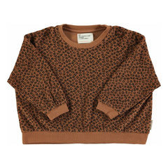 Piupiuchick - Leopard Sweatshirt Bio-Baumwollfrottee | Braun