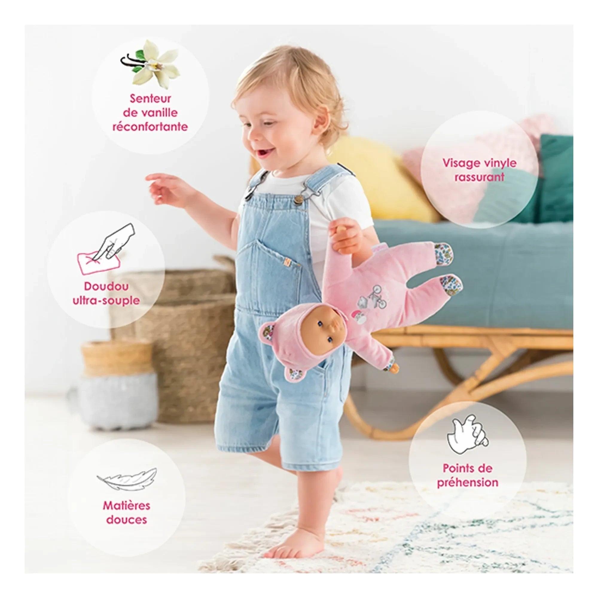 Corolle – Flauschiges Spielzeug – Pti' Cœur Bär Puppe | Hellrosa
