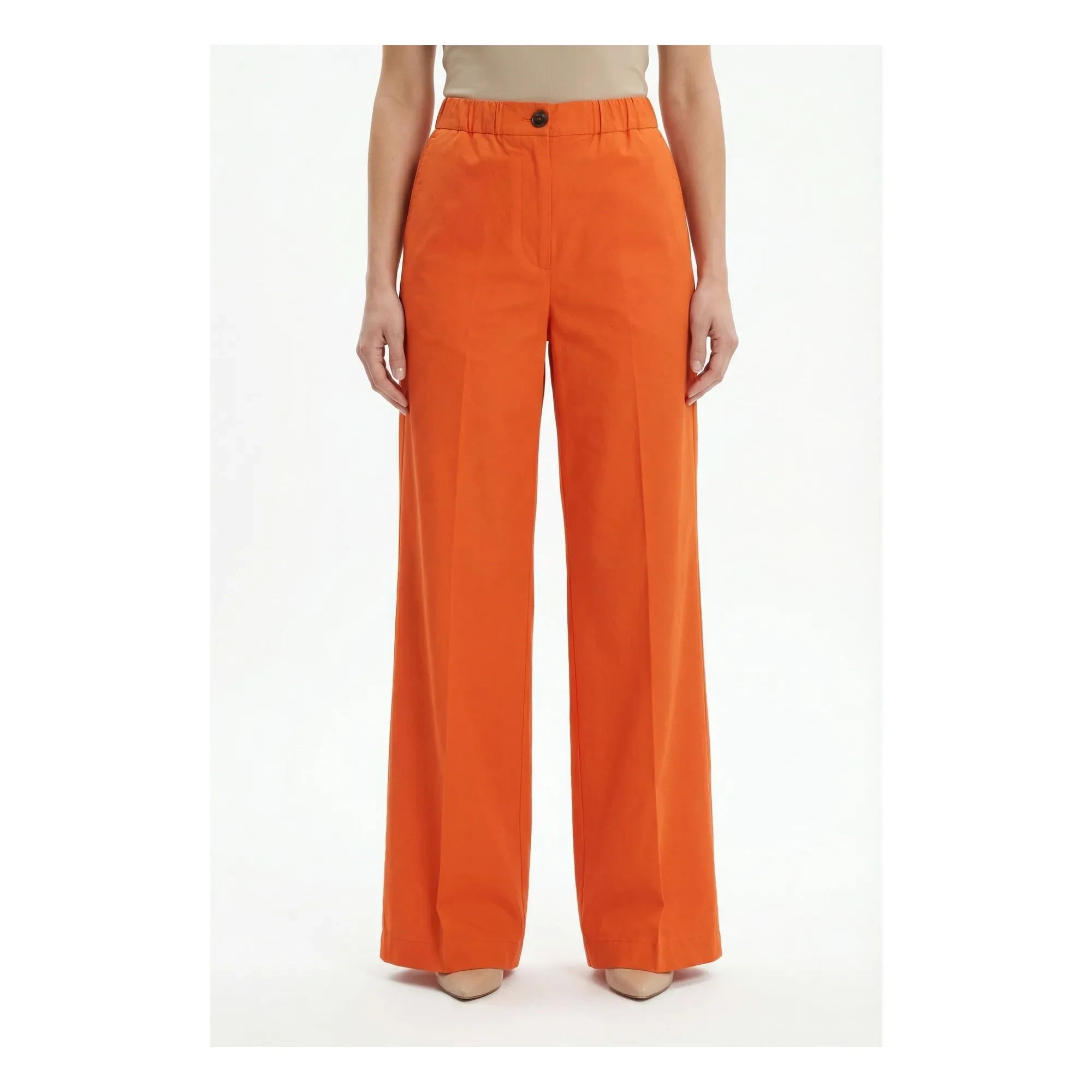 Pomandère - Baumwoll-Gabardine-Hose | Koralle