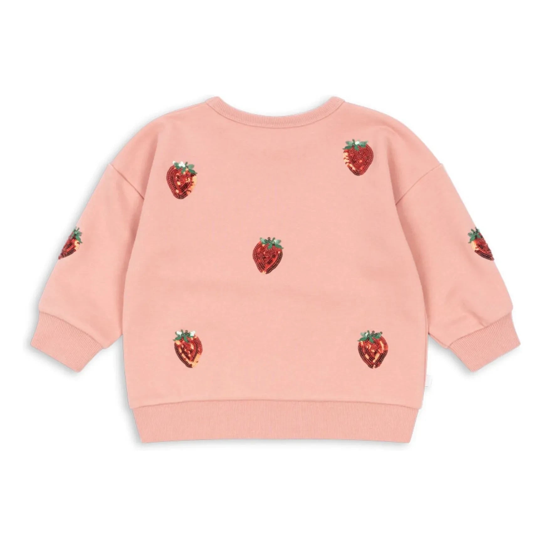 Konges Sløjd - Lou Erdbeer-Sweatshirt mit Pailletten aus Bio-Baumwolle | Pink