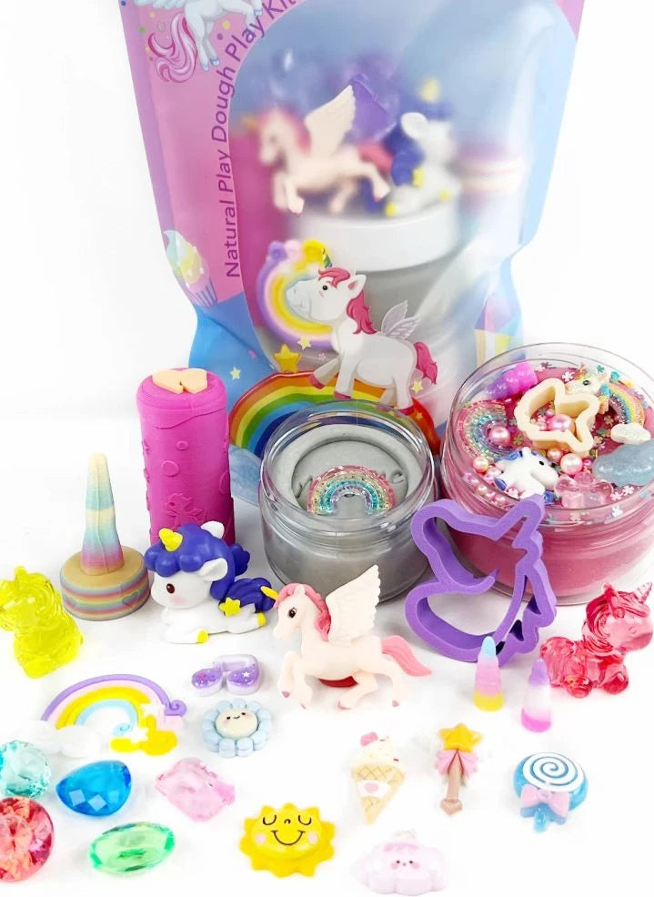 Einladung zum Vorstellen - Überraschungsmodelliermasse Aktivität Set - Einhorn