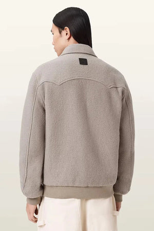 AllSaints erkek yün bomber ceket ROYCE