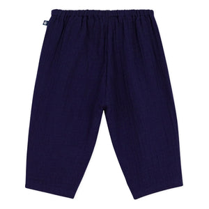 Petit Bateau – Hose aus Bio-Baumwollgaze | Nachtblau