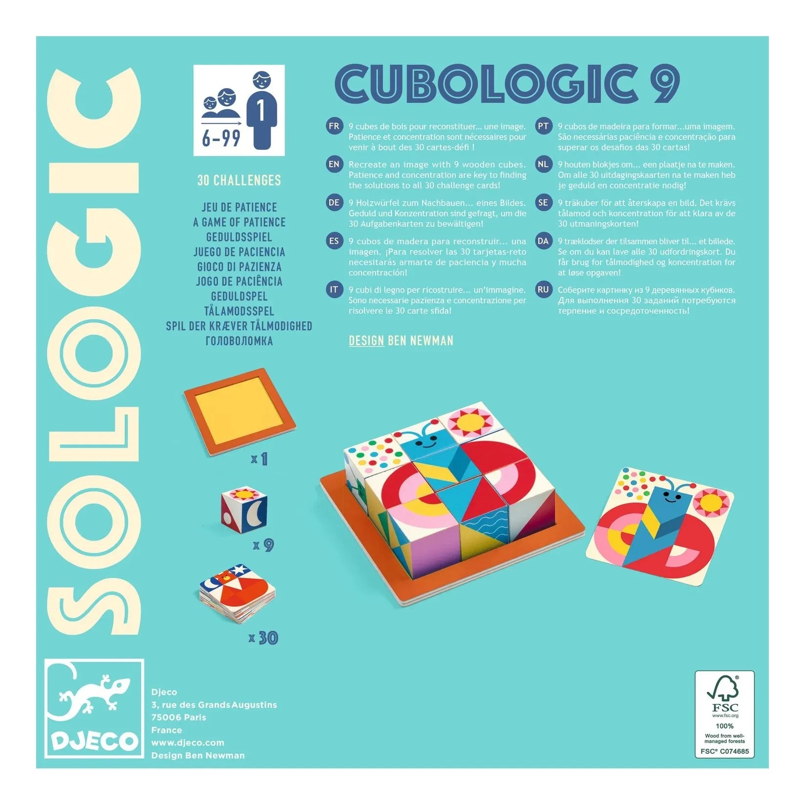 Djeco - Sologic - Cubologic 9