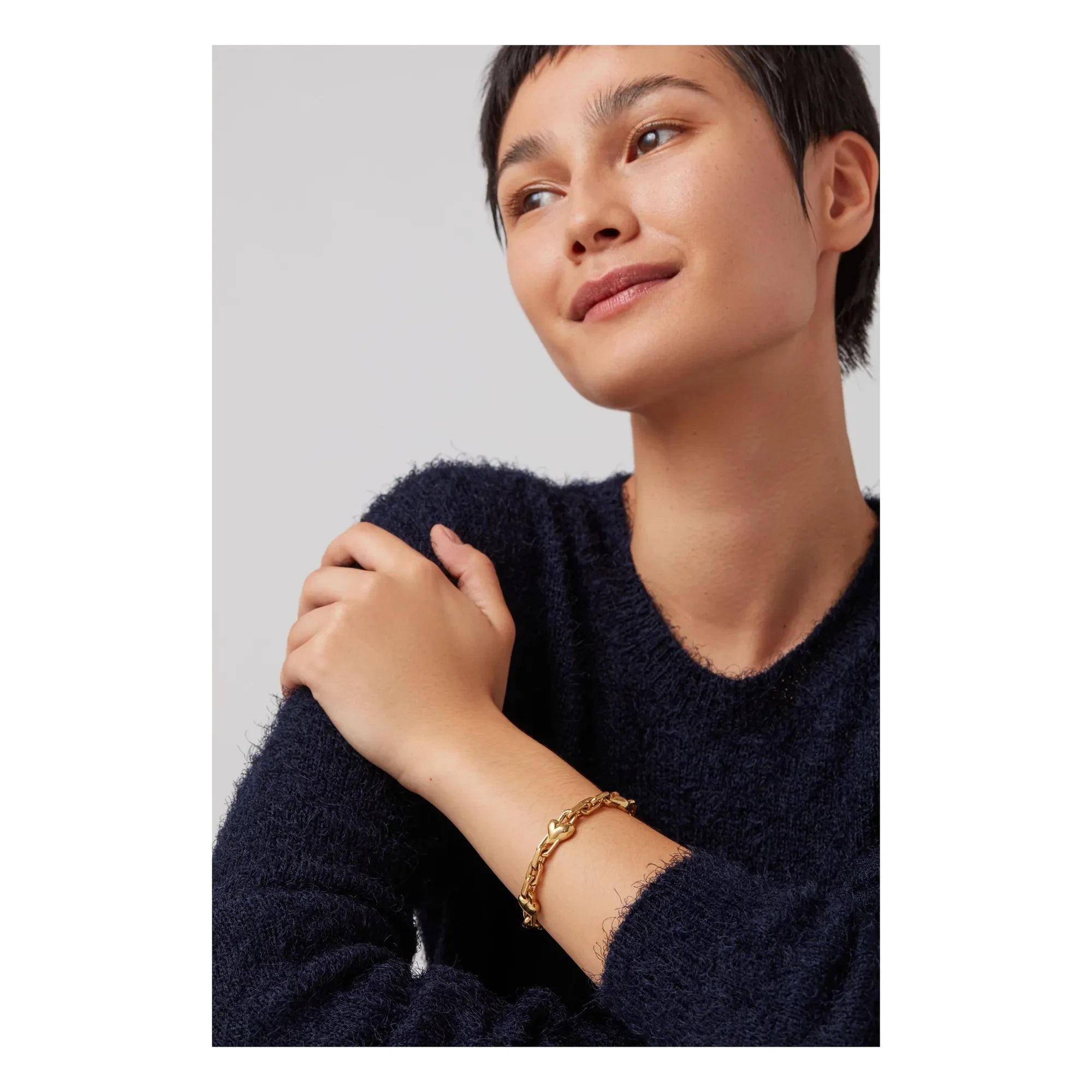 Jenny Bird - Art Heart Gliederarmband | Gold