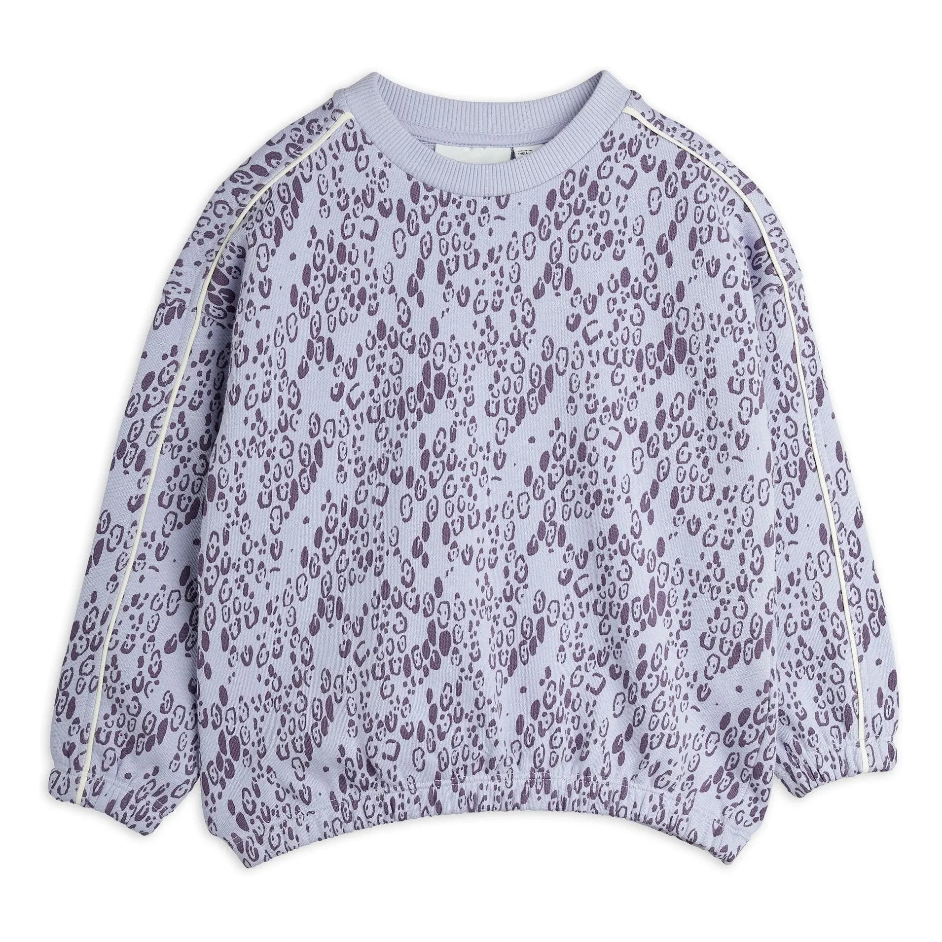 Mini Rodini - Sweatshirt aus Bio-Baumwolle mit Leopardenmuster | Lila