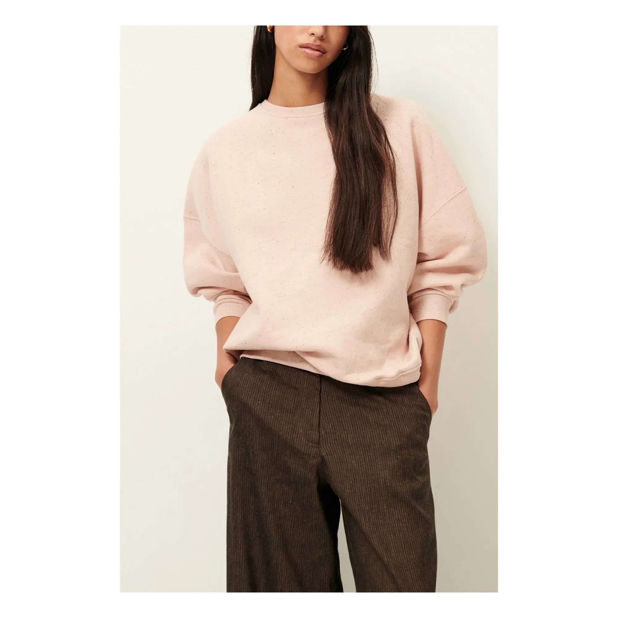 Sessùn - Chebbi Oversize Sweatshirt aus Bio- und recycelter Baumwolle |meliert rosa