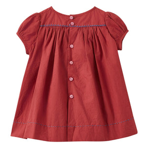 Caramel - Kleid und Bloomer Smocké Moringa Set | Bordo