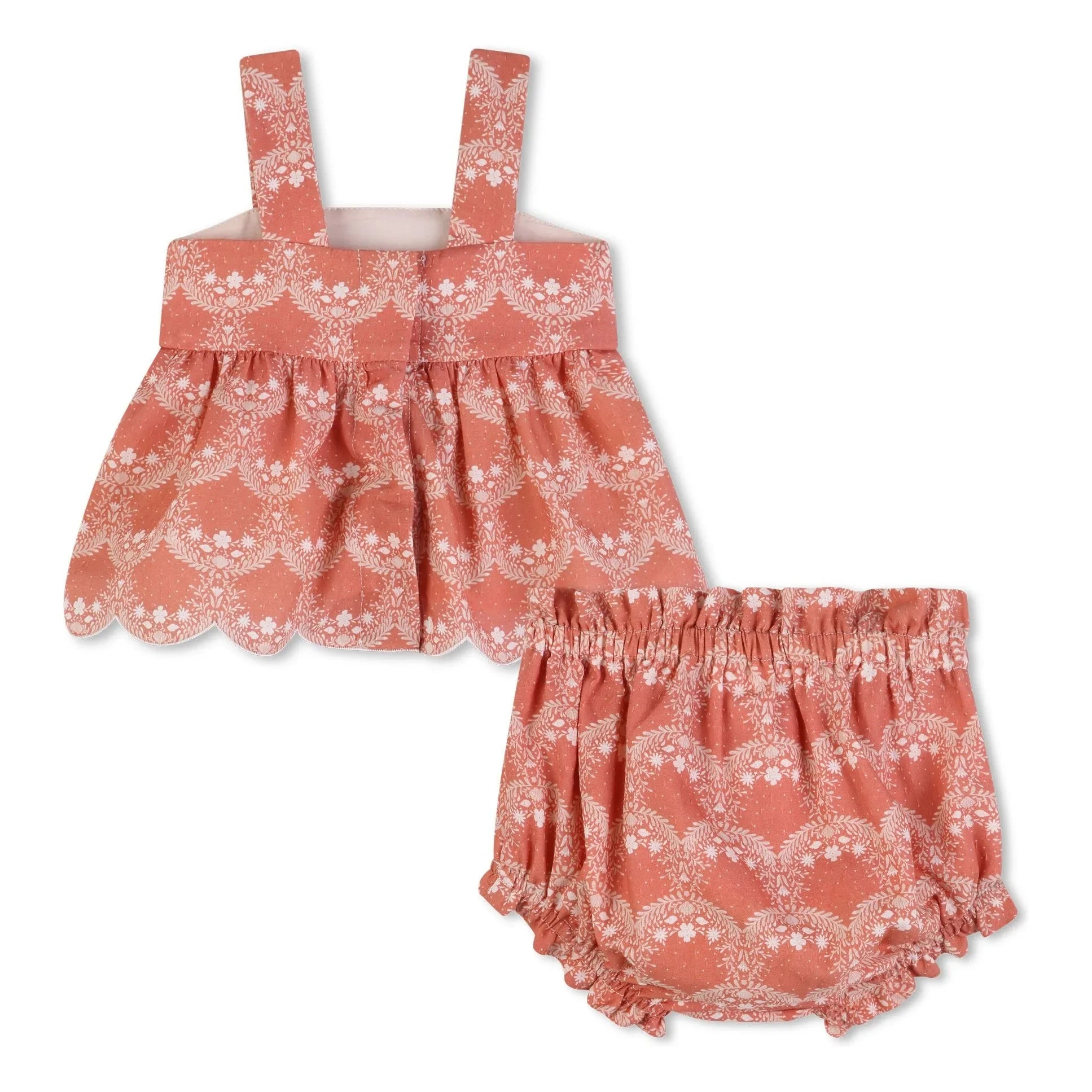Chloé - Bio-Baumwoll-Oberteil und Bloomer-Set | Pfirsich