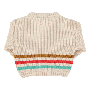 Piupiuchick – Gestreifter Pullover aus Bio-Baumwolle | Ecru