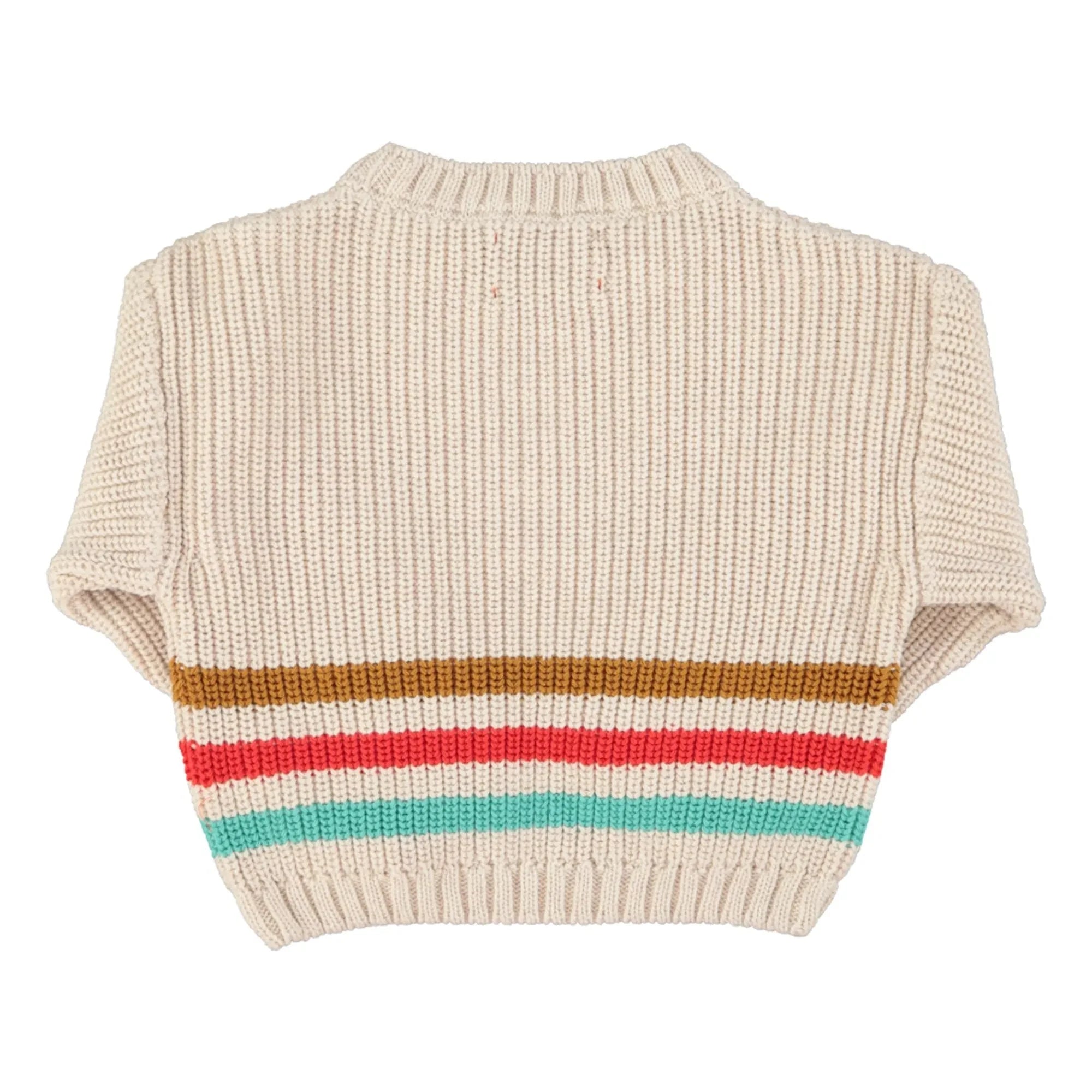 Piupiuchick – Gestreifter Pullover aus Bio-Baumwolle | Ecru