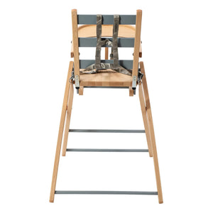 Combelle - Sarah extra zusammenklappbarer Hochstuhl | Grau-Blau