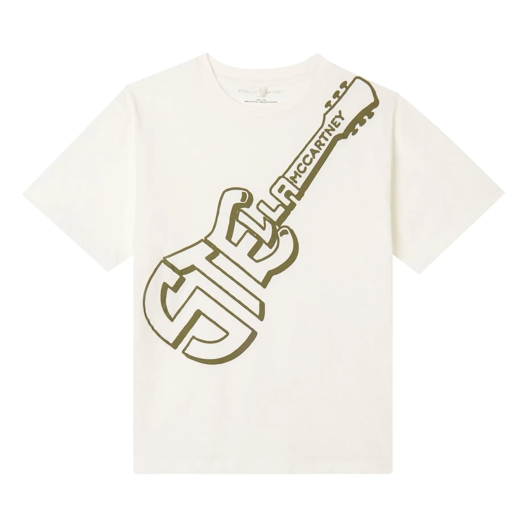 Stella McCartney Kids - Stella Gitar T-Shirt aus Bio-Baumwolle | Elfenbein