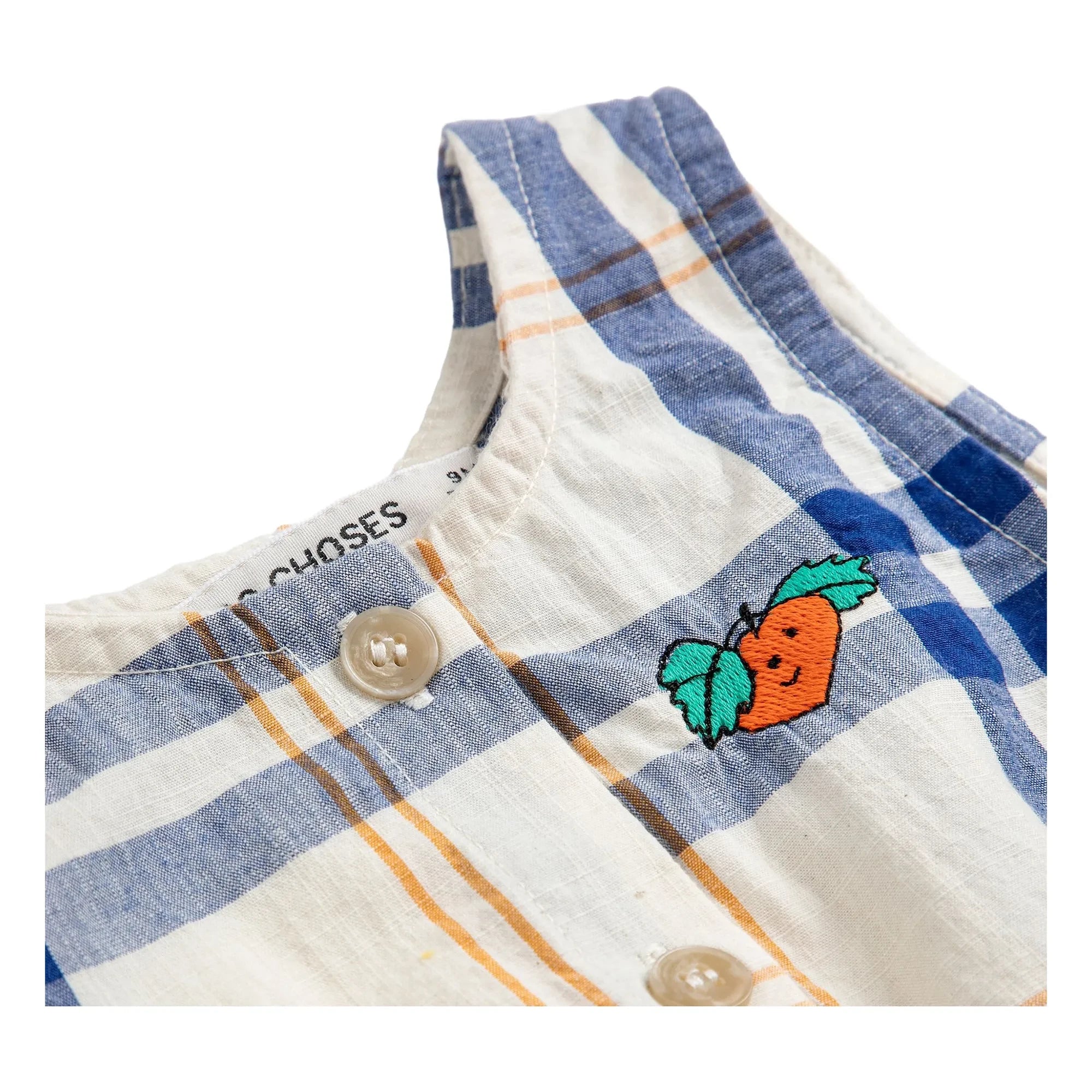 Bobo Choses - Tartan-Overall aus Bio-Baumwolle | Ecru