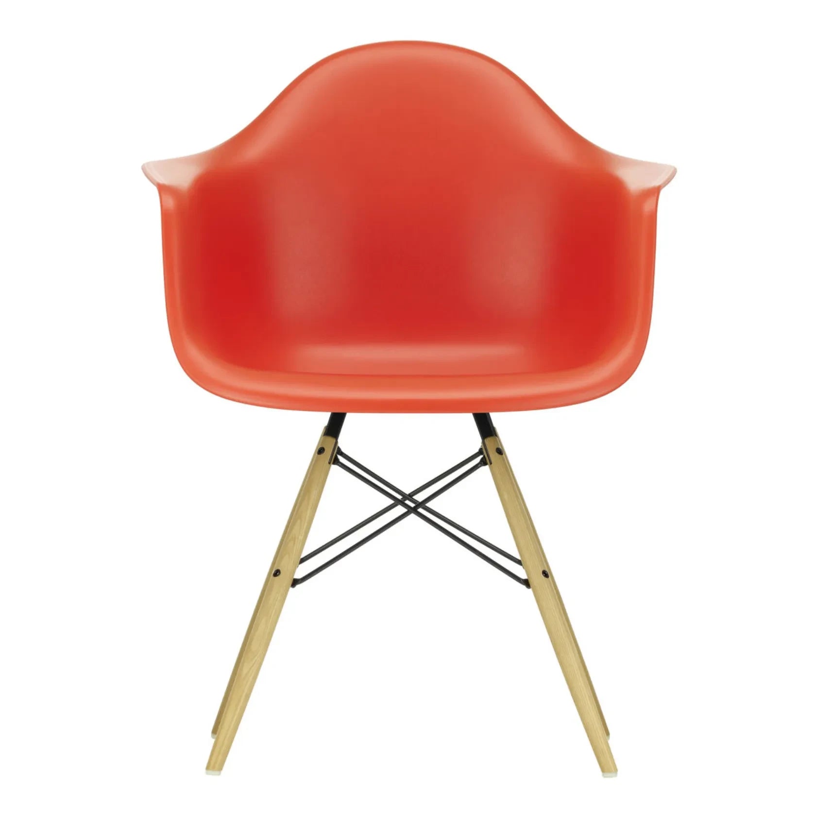 Vitra - Stuhl DAW - Ahornuntergestell - Charles & Ray Eames | Rouge Coquelicot