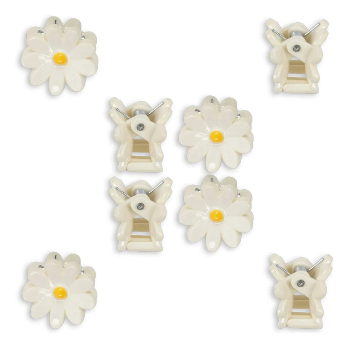 Konges Sløjd - Mini Gänseblümchen Haarspangen 8er-Set | Ecru
