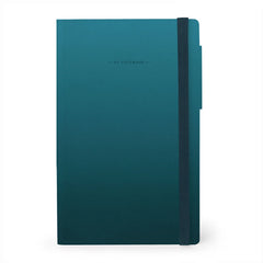 Legami - Liniert Notizbuch mit monochromem Softcover - Tiefteal - Mein Notizbuch