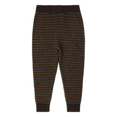 FUB - Çizgili Merino Yün Pantolon | Kahverengi