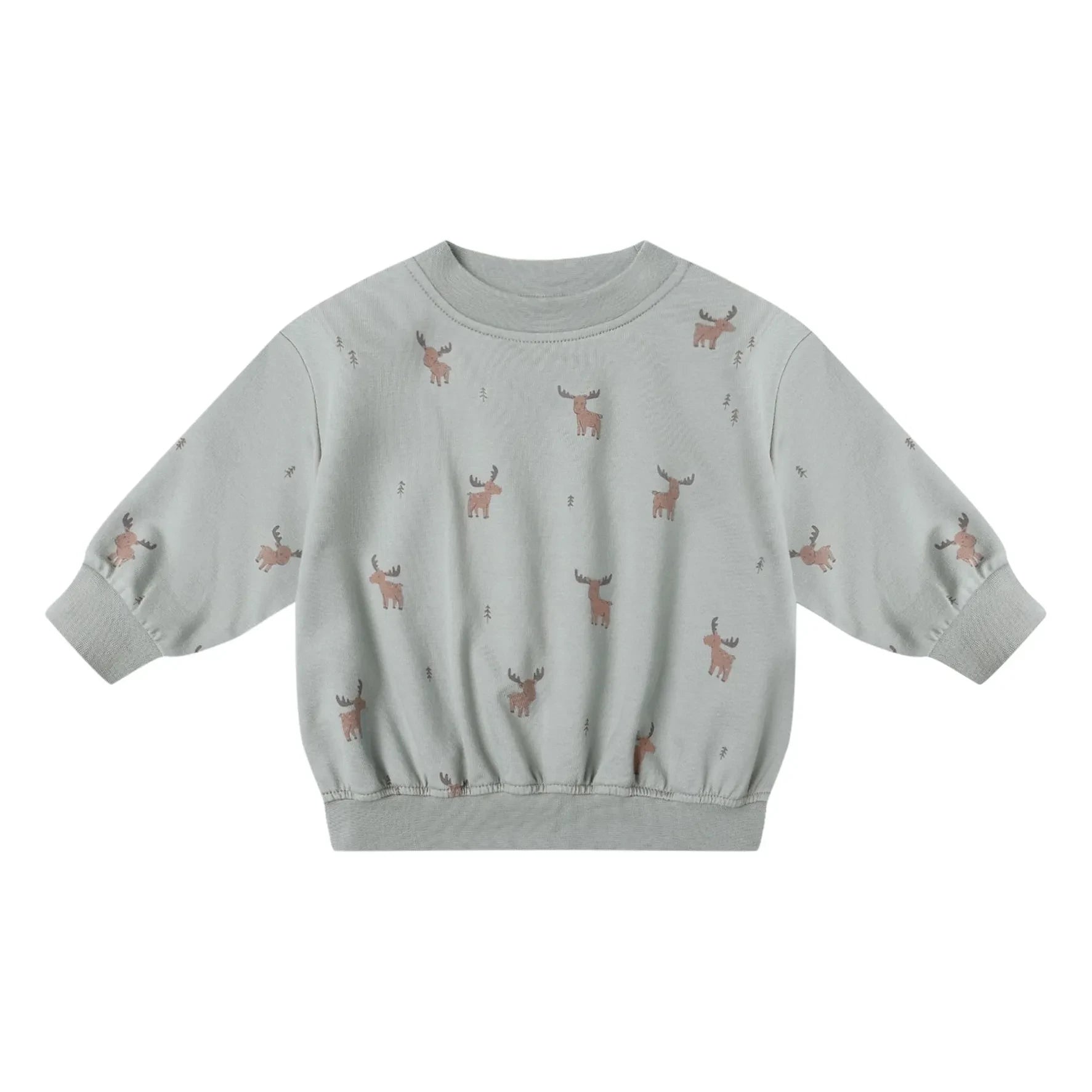 Quincy Mae - Elan Bio-Baumwoll-Sweatshirt | Graublau