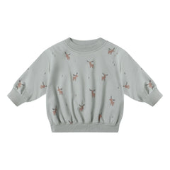 Quincy Mae - Elan Bio-Baumwoll-Sweatshirt | Graublau