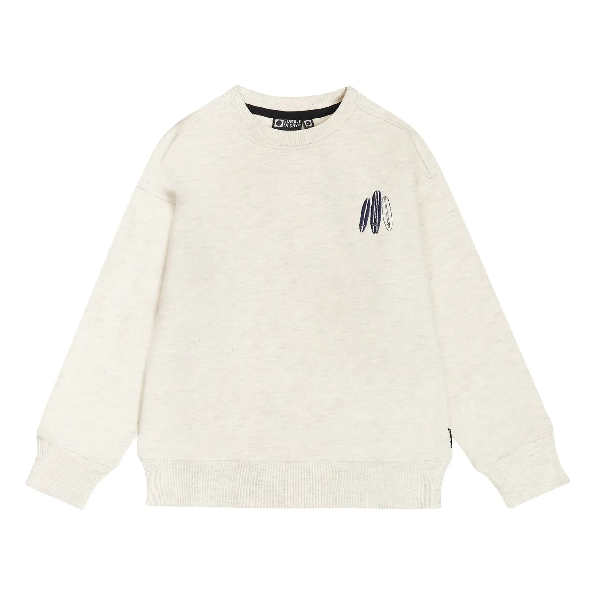 Tumble N'Dry - Oversize Seashore Bio-Baumwoll Sweatshirt | Heather white