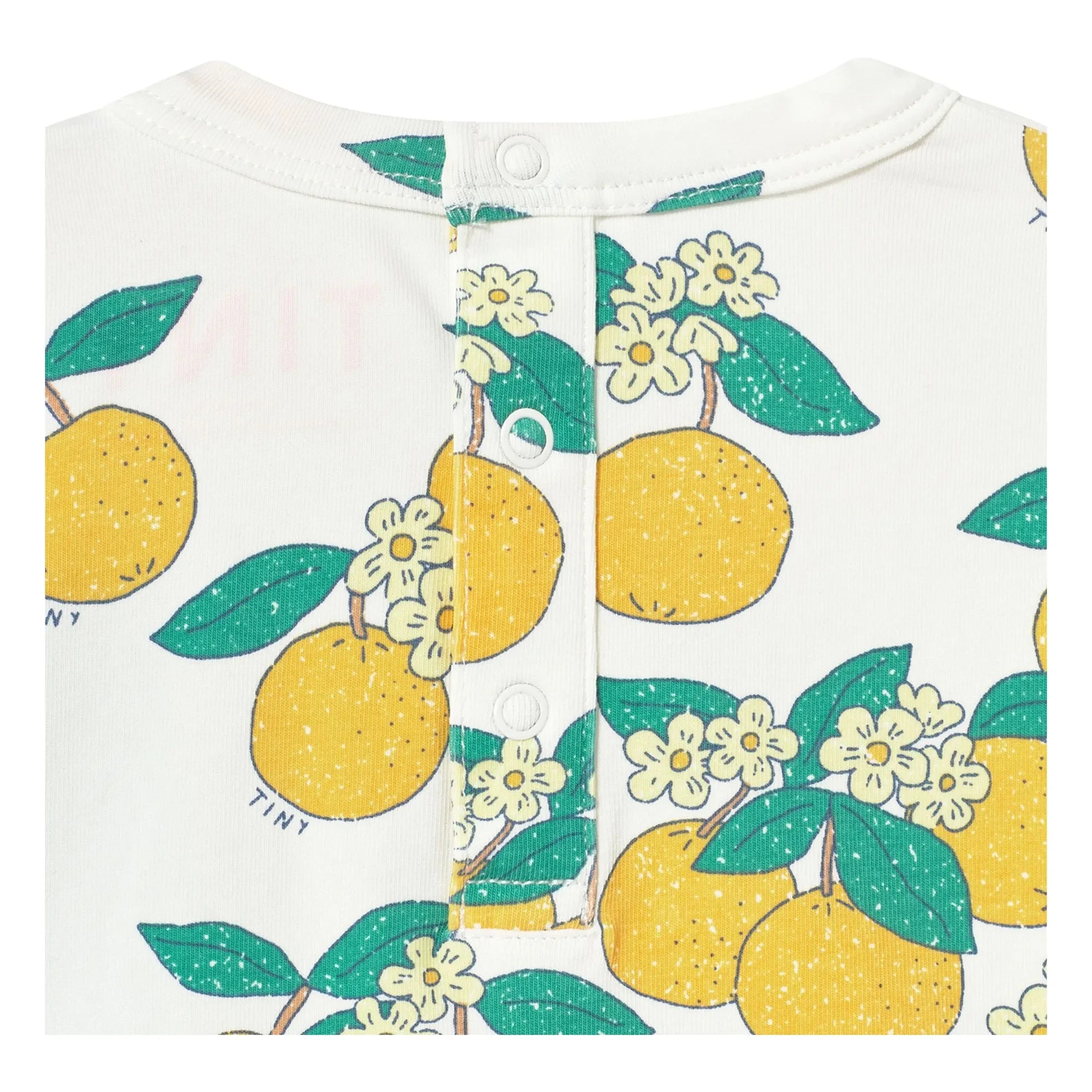 Tinycottons - Orange Bio-Baumwoll-T-Shirt | Weiß