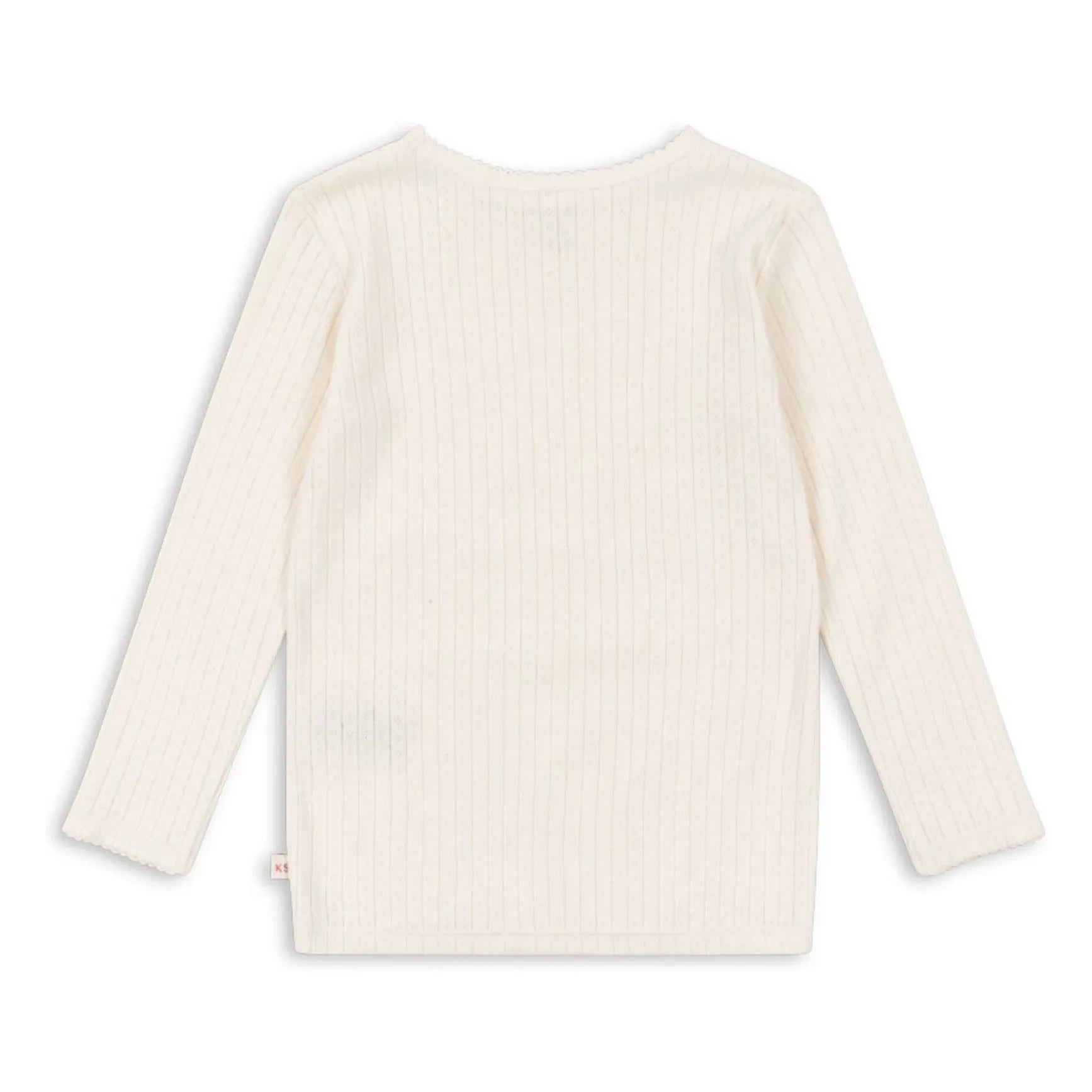 Konges Sløjd - Minnie Pointelle T-Shirt aus Bio-Baumwolle | Ecru