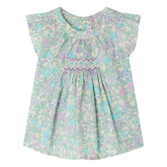 Bonpoint - Bluse Laurie Liberty Bio-Baumwolle | Wassergrün
