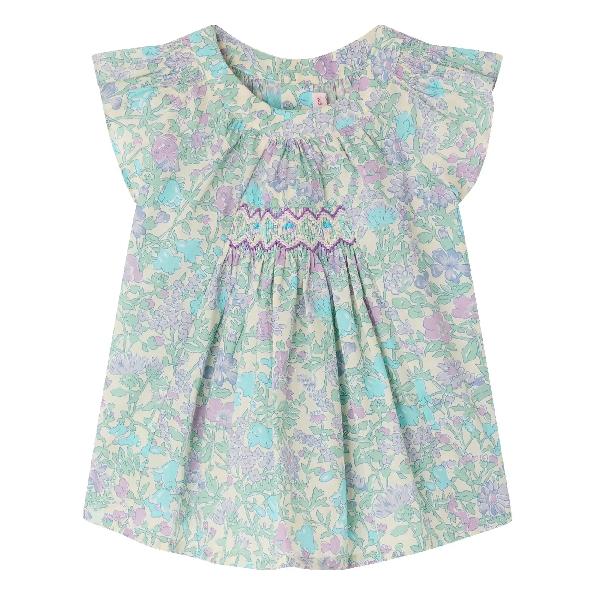 Bonpoint - Bluse Laurie Liberty Bio-Baumwolle | Wassergrün