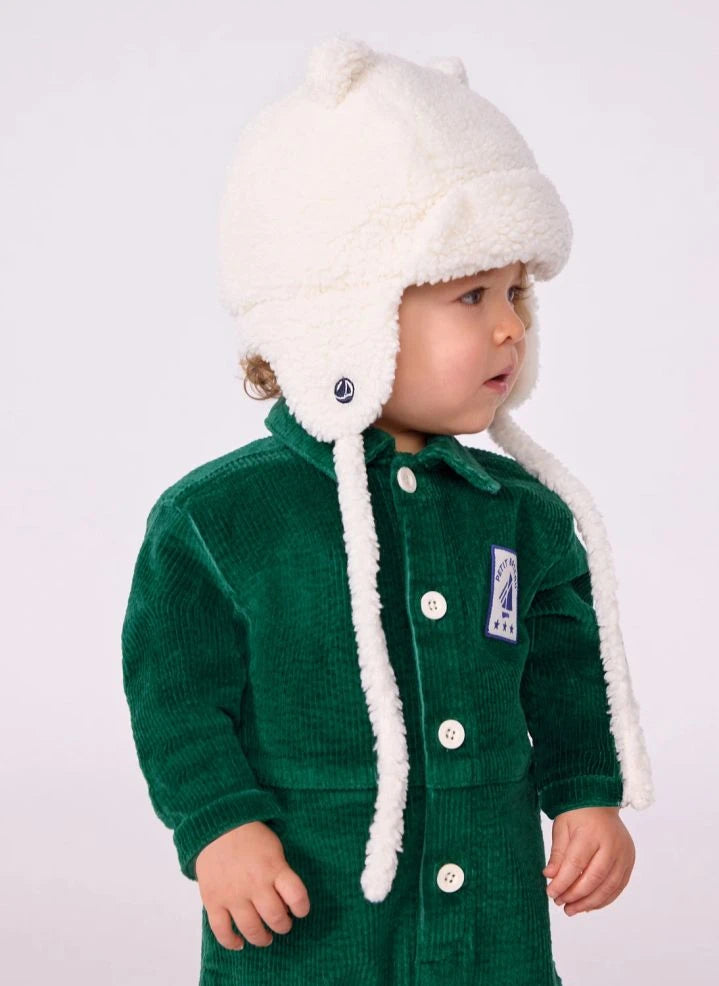 Petit Bateau - Chapka Sherpa Kulaklıklı | Ekru
