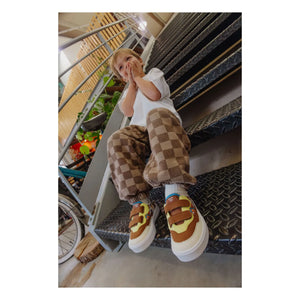 Hello Hossy - San Francisco Sneaker mit Kratz-Detail | Braun