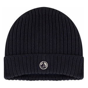 Petit Bateau – Strickmütze mit Logo | Nachtblau