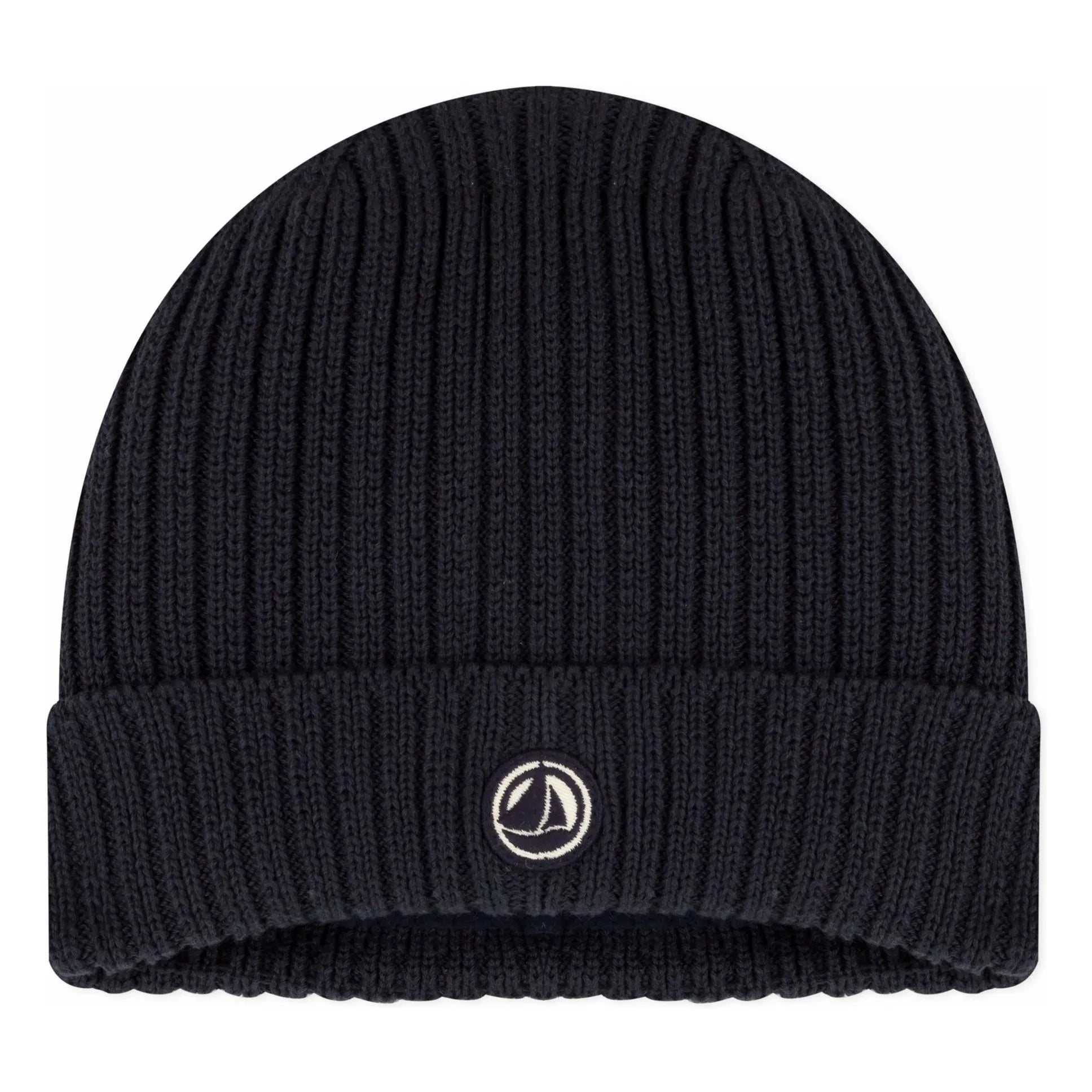 Petit Bateau – Strickmütze mit Logo | Nachtblau