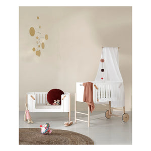 Oliver Furniture - Cododo Uzatılabilir Ahşap Yatak | Beyaz