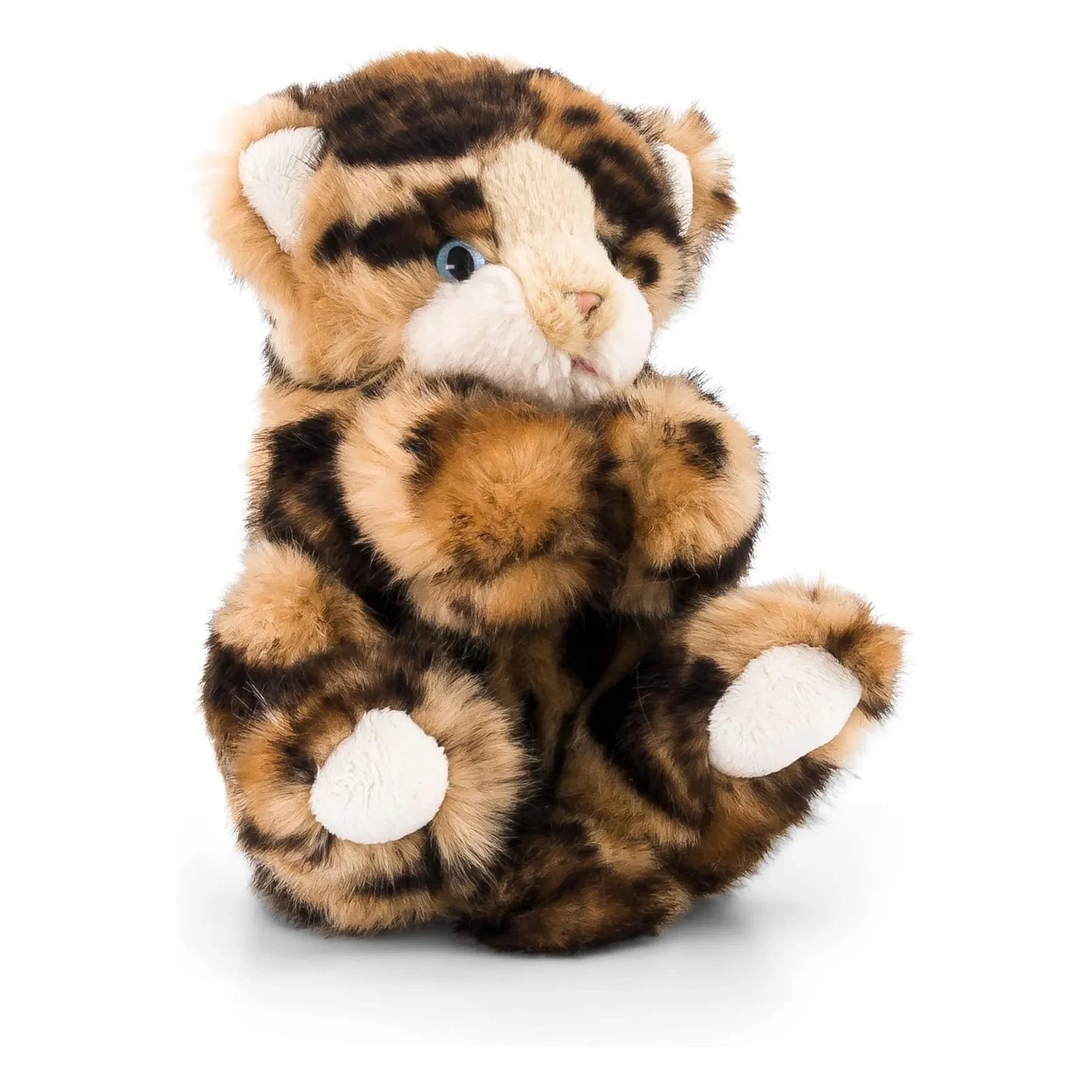 La Pelucherie - Plüschkatze Gustave gestromt 25 cm | Braun