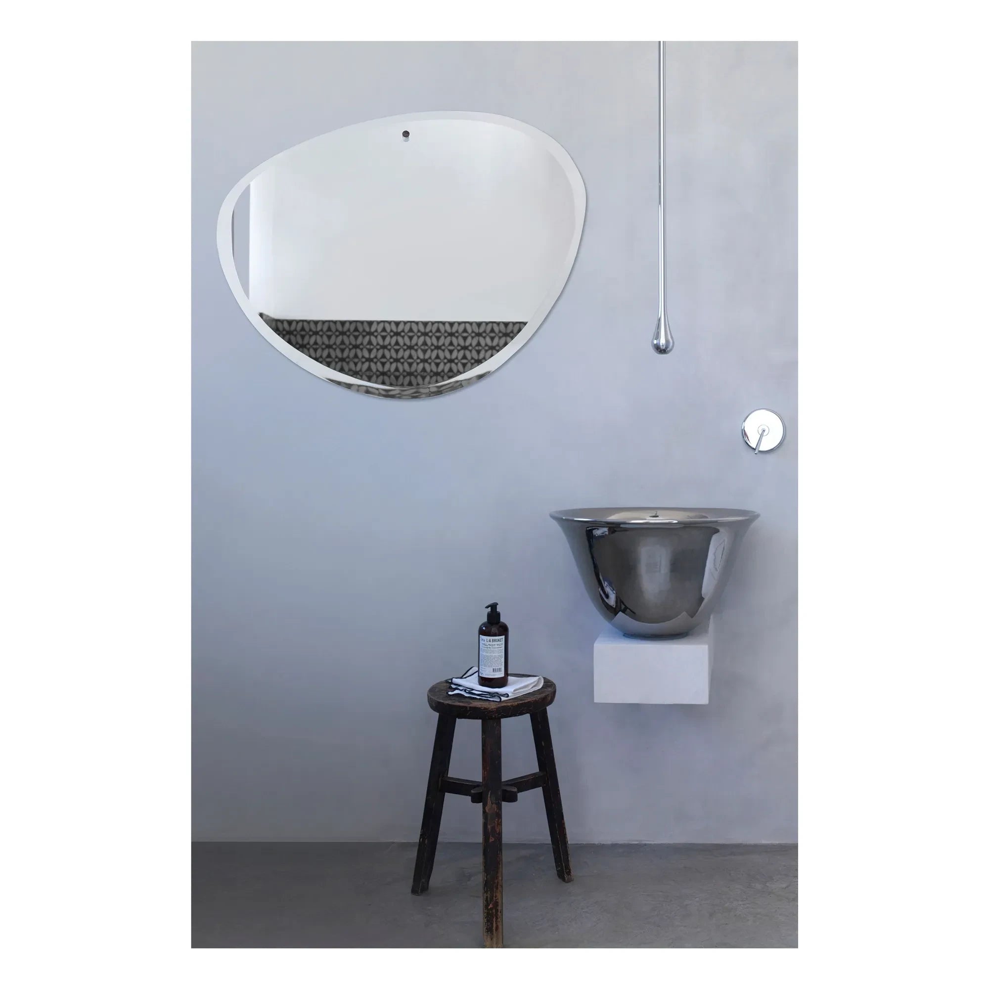 M Nuance - Ekstra düz eğimli oval ayna - 87x67 cm