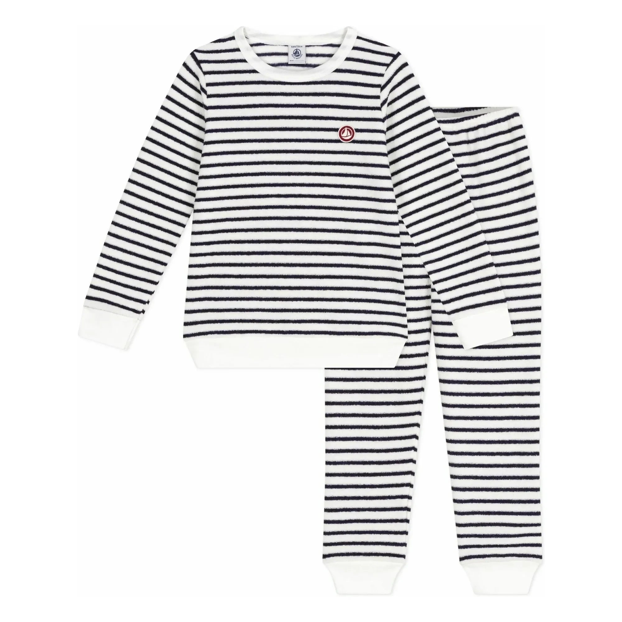 Petit Bateau - Schlafanzug „Sailor“ aus Modal mit Frottee-Einsatz | Marineblau