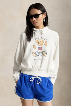 Polo Ralph Lauren kadın pamuklu kapüşonlu sweatshirt