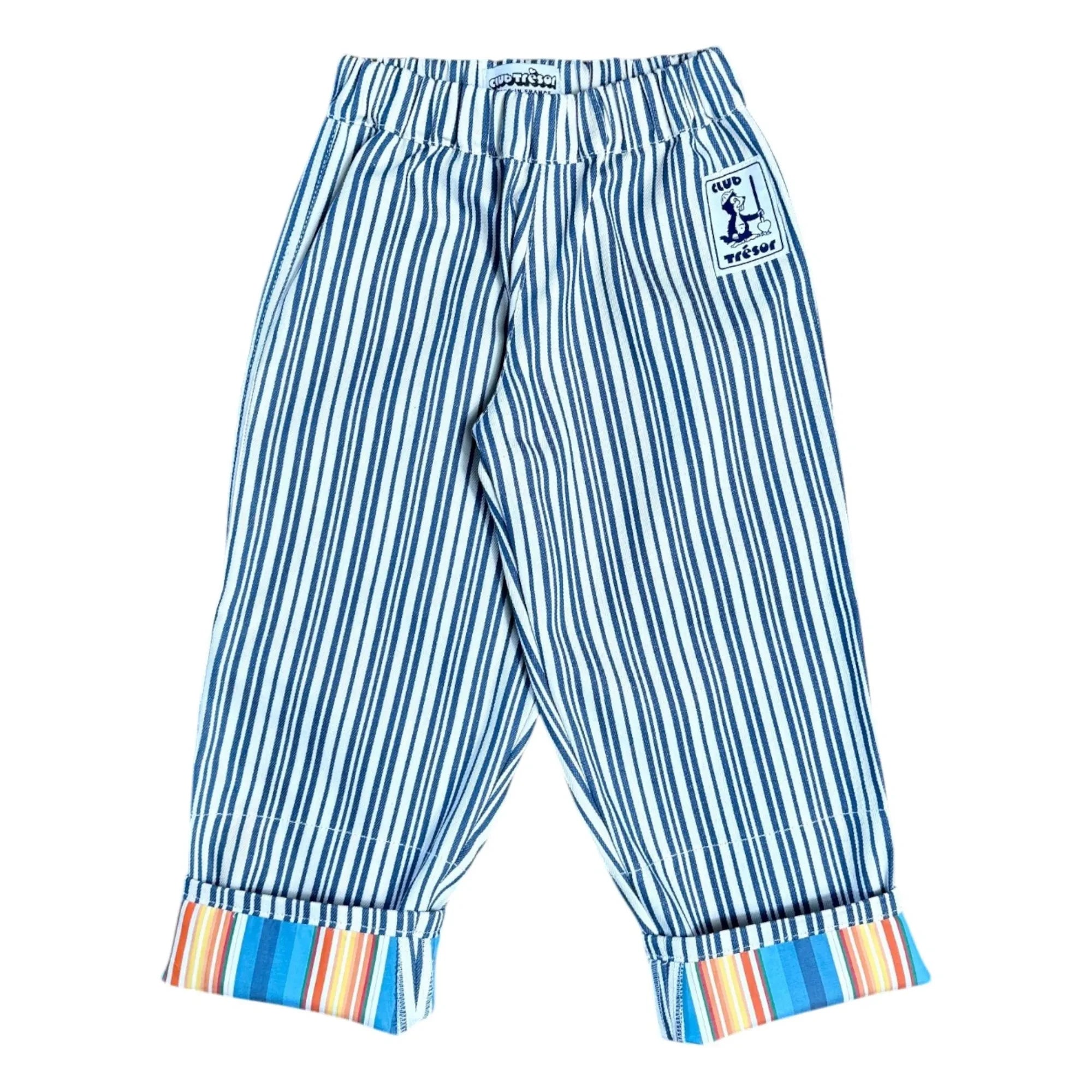 Club Trésor – Hickory Sunset Gestreifte verwandelbare Hose | Blau