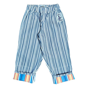 Club Trésor – Hickory Sunset Gestreifte verwandelbare Hose | Blau