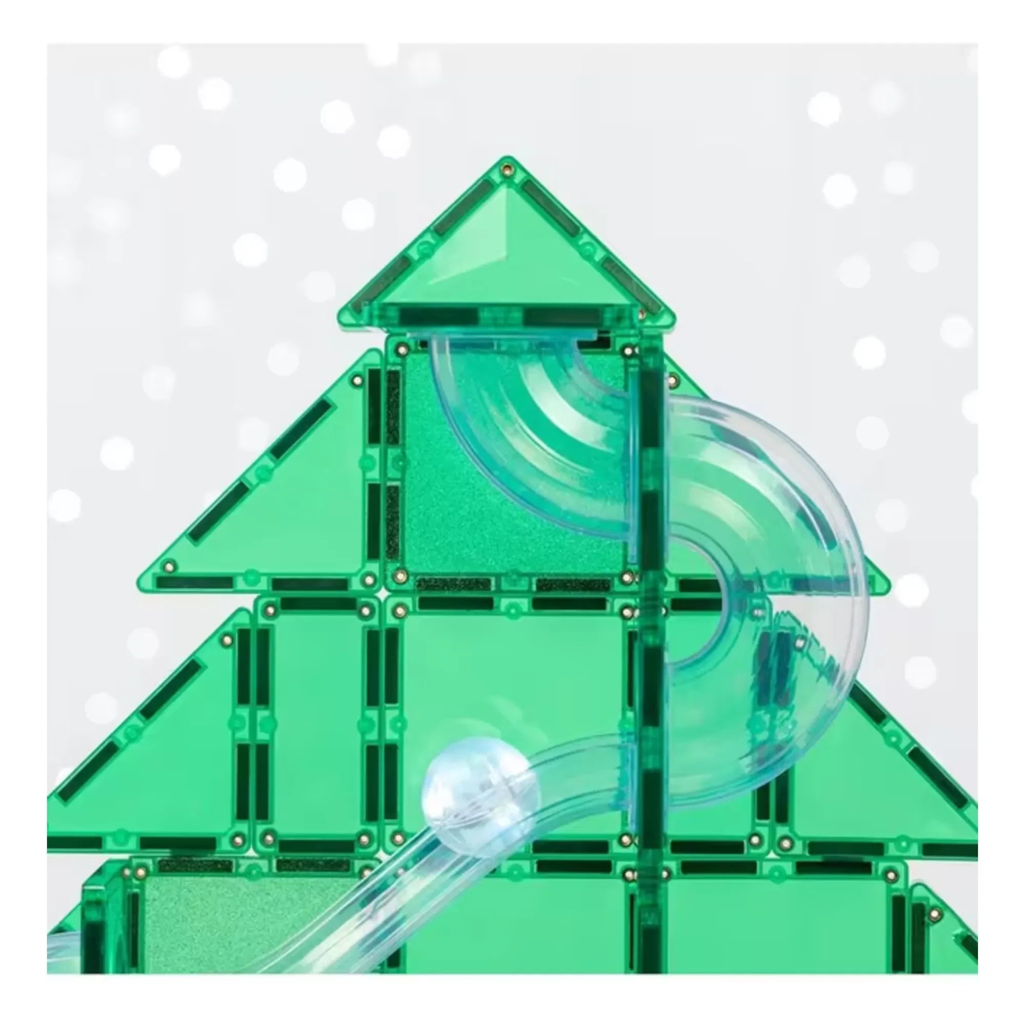 Connetix - Weihnachtsbaum Kugelbahn Set - 71 Teile