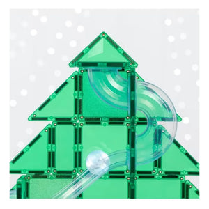 Connetix - Weihnachtsbaum Kugelbahn Set - 71 Teile