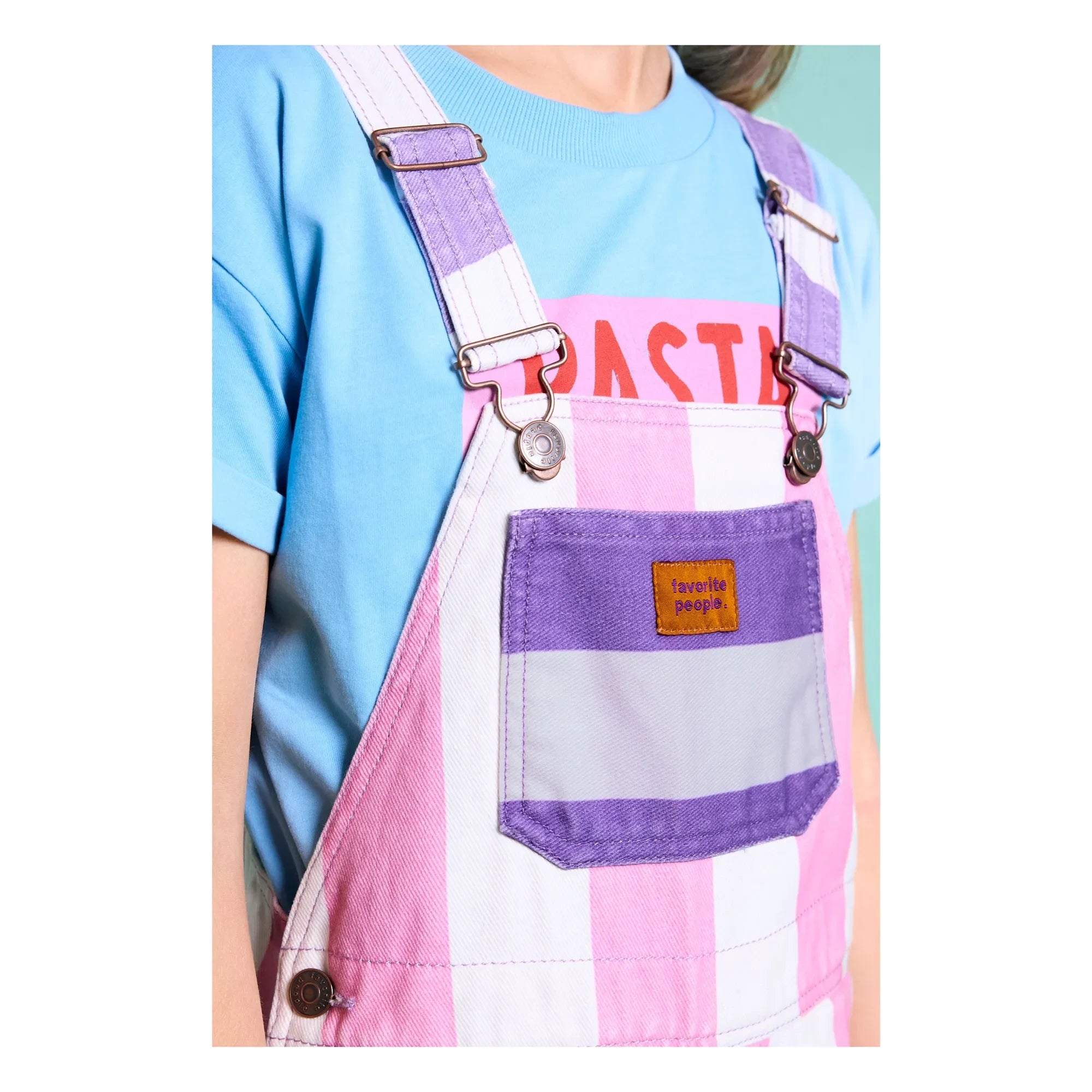 Favorite People - Amore Gestreifter Overall | Pink